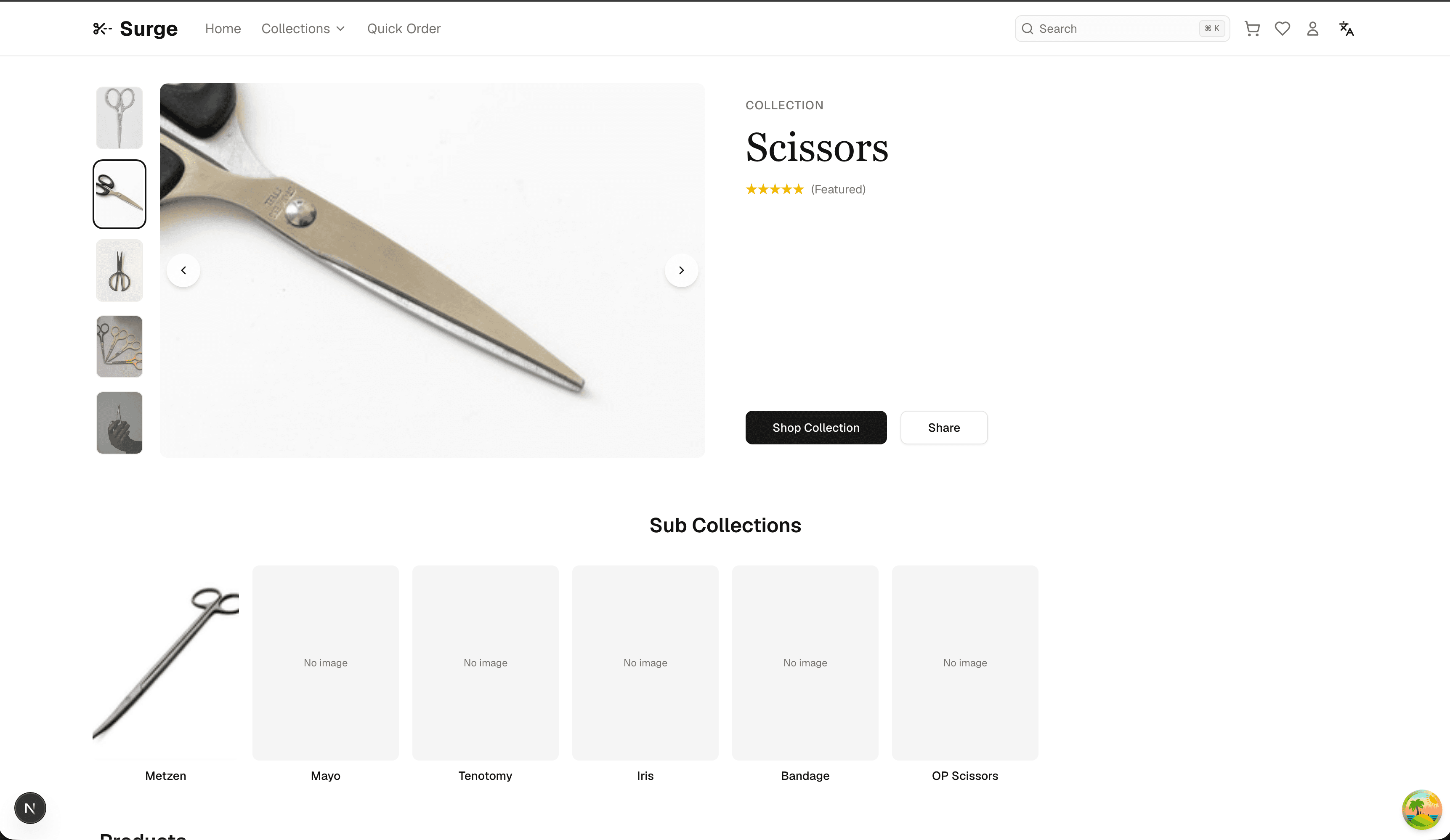 Surge — collection page